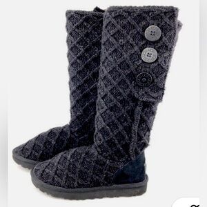 Ugg Australia Cardy Lattice Knit Button-Up Women's Boots 7